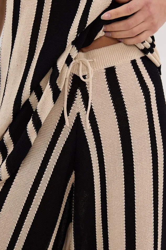Women Pants DISSH DELPHI STRIPE WIDE LEG KNIT PANT