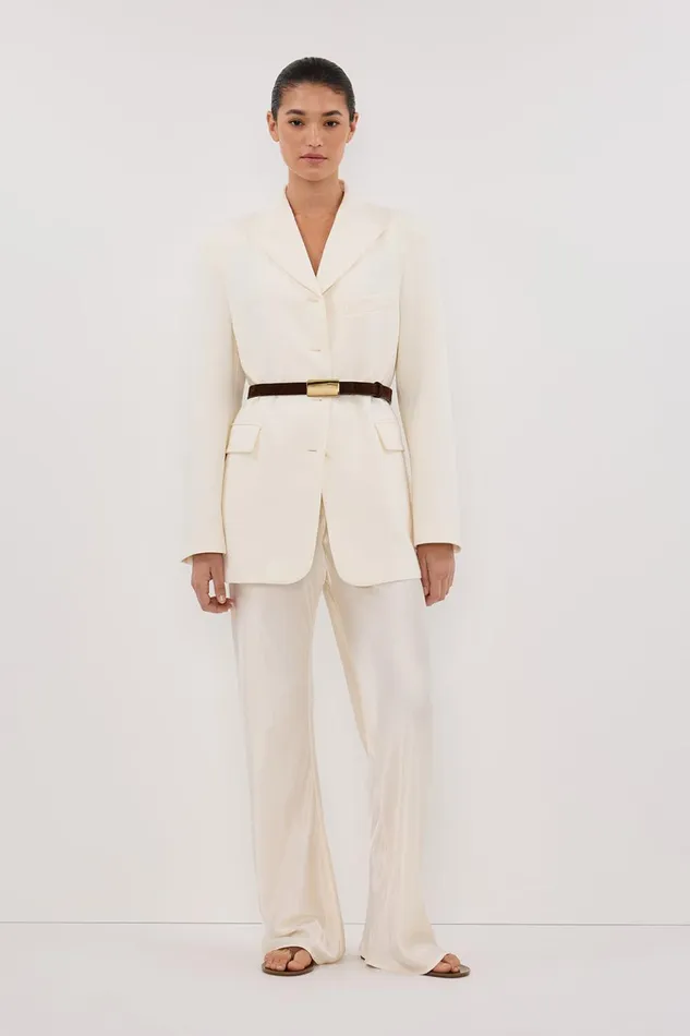 Women Pants DISSH MYKA CREAM SATIN PANT