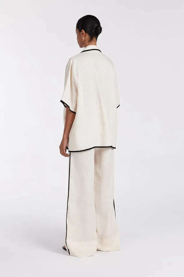 Women Pants DISSH VON CREAM LINEN PANT