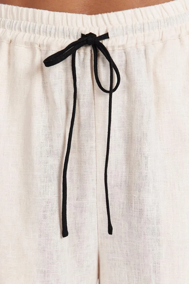 Women Pants DISSH VON CREAM LINEN PANT