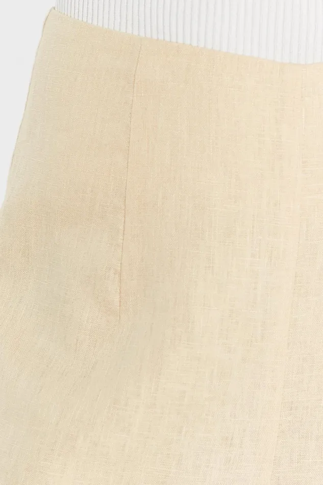 Women Pants DISSH ZAHARA LEMON LINEN FRINGED PANT