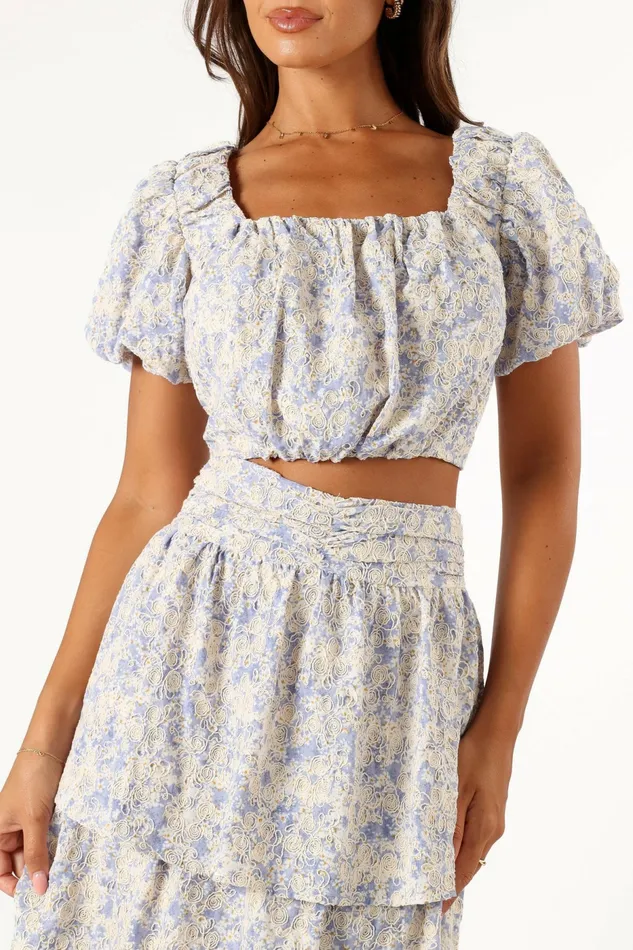 Women Petal and Pup Breanna Two Piece Set Dusty Blue Matching Sets