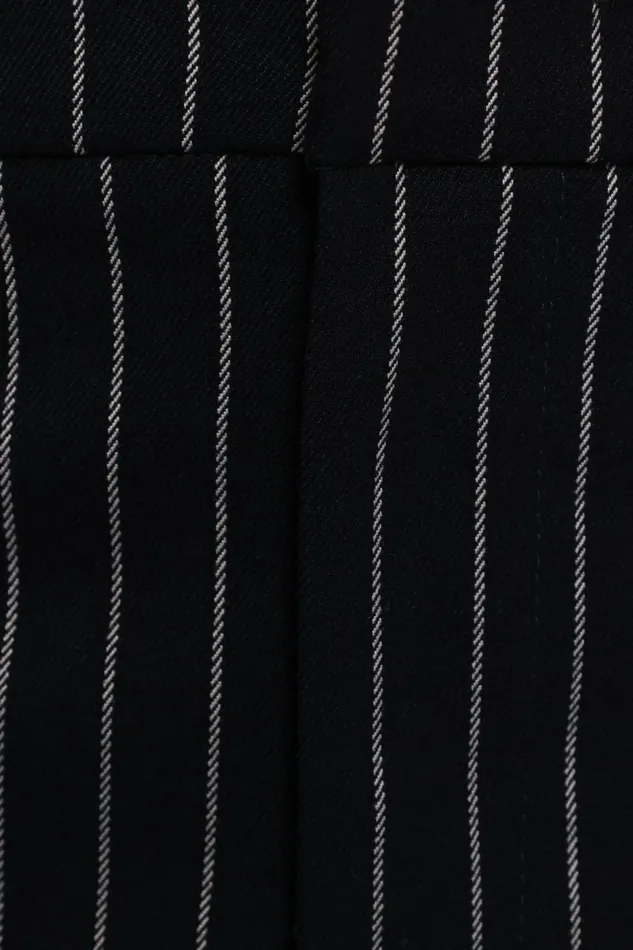 Women Petal and Pup Ellory Midi Skirt Navy Pinstripe Skirts