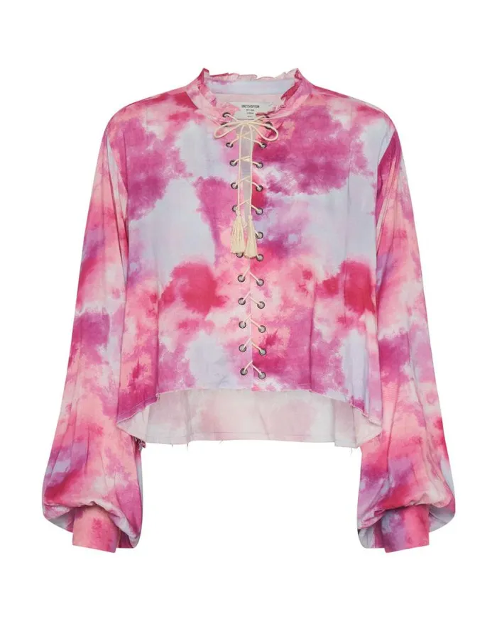 Women PINK TORNADO RECYCLED RHIANNON TOP One Teaspoon Tops Women PINK TORNADO RECYCLED RHIANNON TOP One Teaspoon Tops