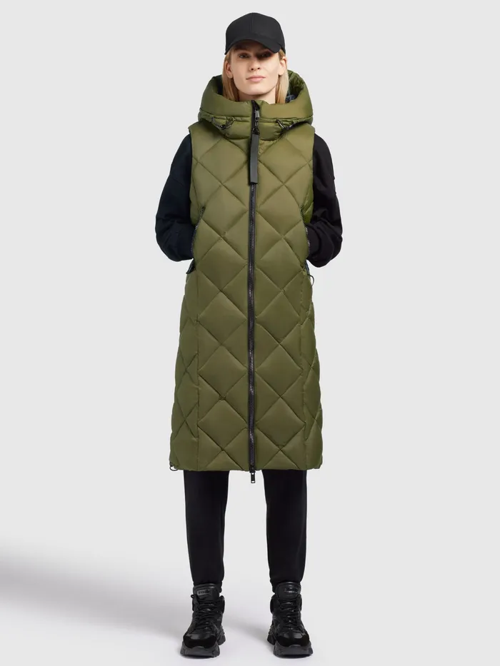 Women Quilted Vests KHUJO Weste DILA Oliv Oliv