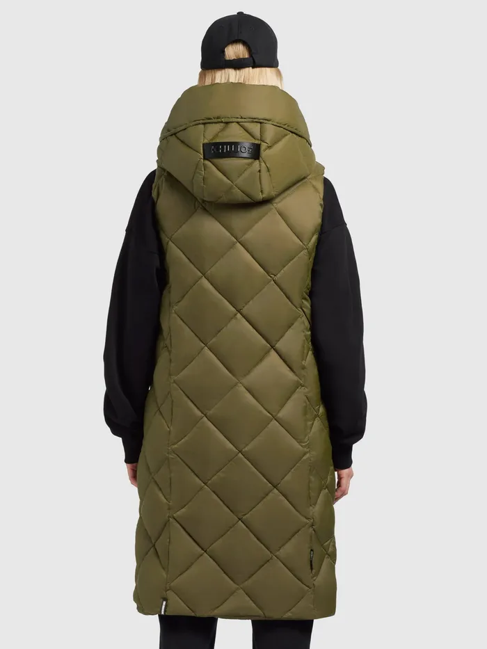 Women Quilted Vests KHUJO Weste DILA Oliv Oliv