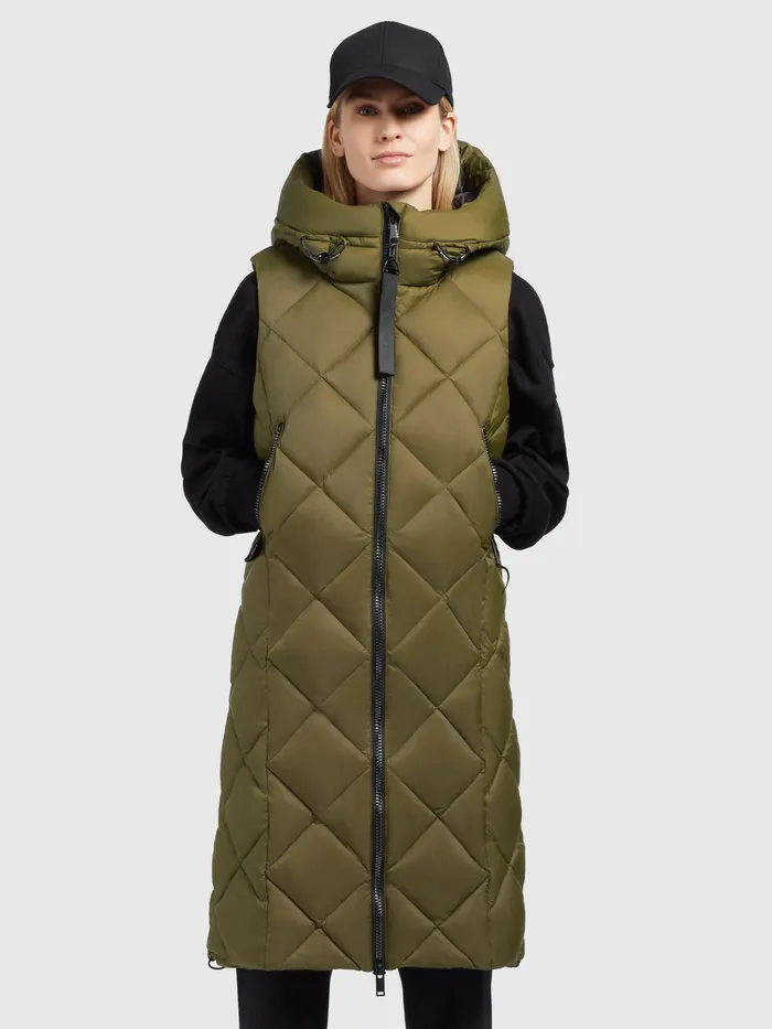 Women Quilted Vests KHUJO Weste DILA Oliv Oliv