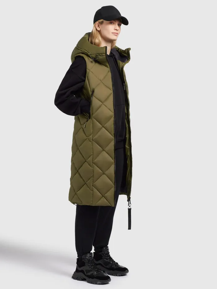 Women Quilted Vests KHUJO Weste DILA Oliv Oliv