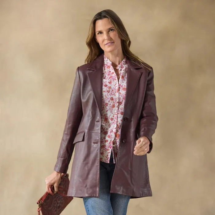 Women Rachel Leather Topper Mahogany Sundance Catalog Jackets and Coats Women Rachel Leather Topper Mahogany Sundance Catalog Jackets and Coats