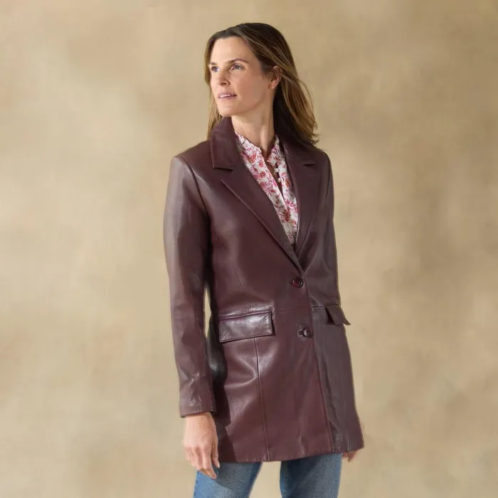 Women Rachel Leather Topper Mahogany Sundance Catalog Jackets and Coats Women Rachel Leather Topper Mahogany Sundance Catalog Jackets and Coats