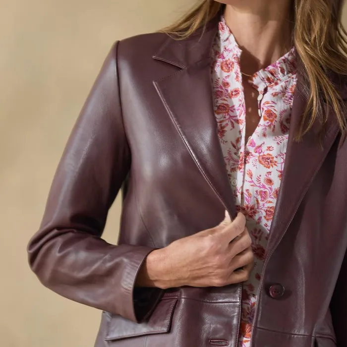 Women Rachel Leather Topper Mahogany Sundance Catalog Jackets and Coats Women Rachel Leather Topper Mahogany Sundance Catalog Jackets and Coats
