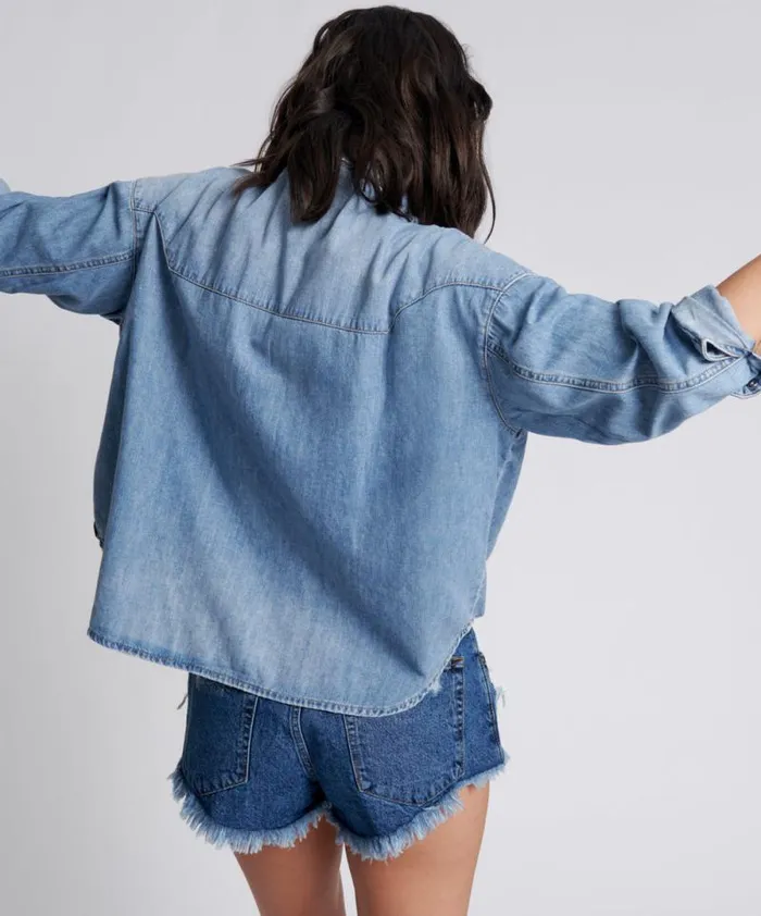Women REVOLVER OVERSIZED DENIM SHIRT One Teaspoon Denim Tops Women REVOLVER OVERSIZED DENIM SHIRT One Teaspoon Denim Tops