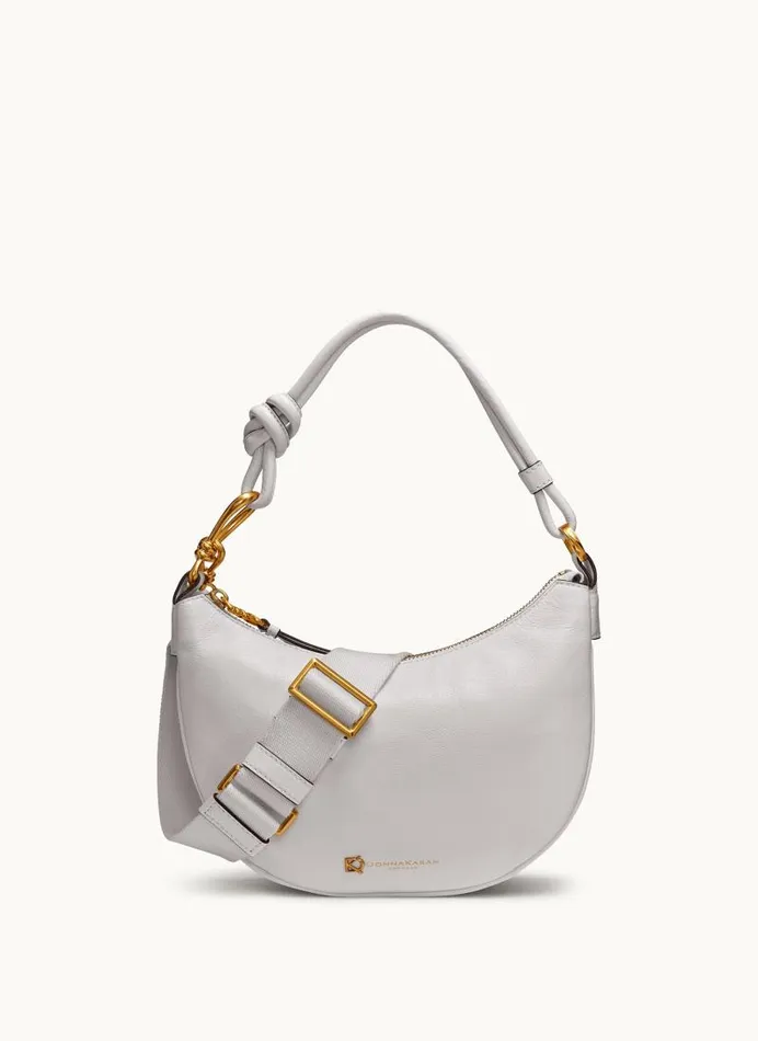 Women ROSLYN SMALL HOBO Briliant White Donna Karan New York Shoulder And Hobo Bags Women ROSLYN SMALL HOBO Briliant White Donna Karan New York Shoulder And Hobo Bags
