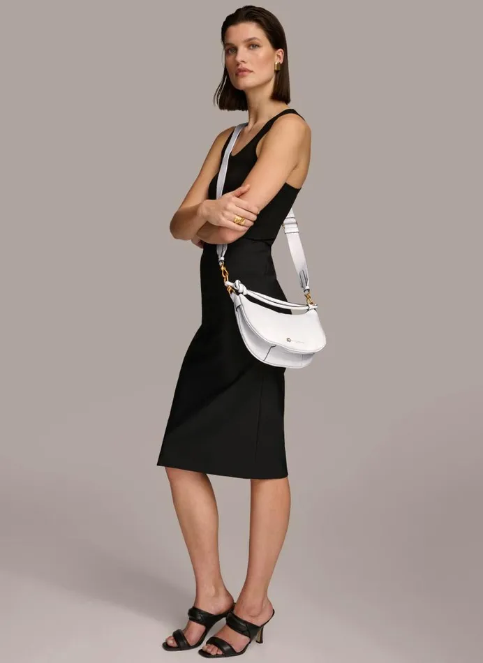 Women ROSLYN SMALL HOBO Briliant White Donna Karan New York Shoulder And Hobo Bags Women ROSLYN SMALL HOBO Briliant White Donna Karan New York Shoulder And Hobo Bags