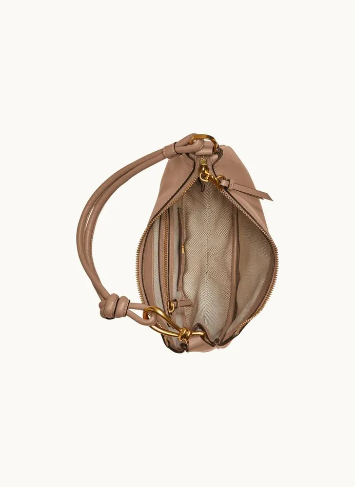 Women ROSLYN SMALL HOBO Fawn Donna Karan New York Shoulder And Hobo Bags Women ROSLYN SMALL HOBO Fawn Donna Karan New York Shoulder And Hobo Bags