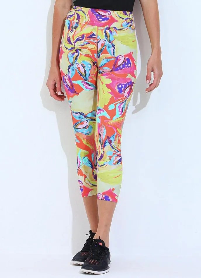 Women Running Crop Iris Dona Jo Leggings and Capris