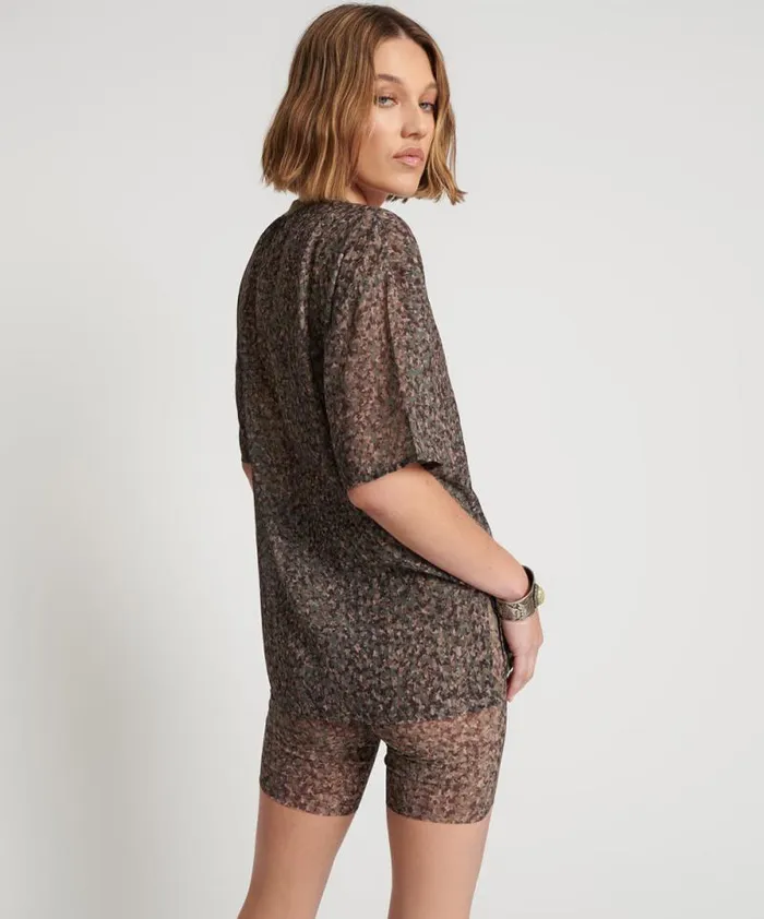 Women SAFARI CAMO MESH BIKE SHORTS One Teaspoon Bottoms Women SAFARI CAMO MESH BIKE SHORTS One Teaspoon Bottoms