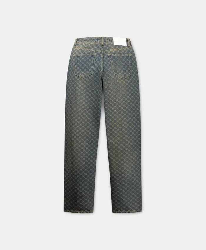 Women Sand Blue Avery Monogram Jeans Daily Paper Pants