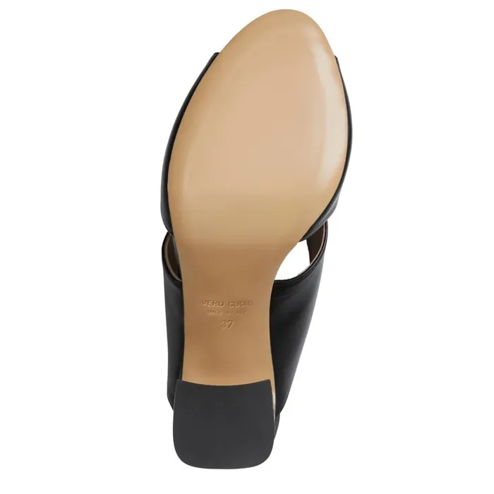 Women Sandals and Slides Bruno Magli FATIMA Cross Band Heel BLACK
