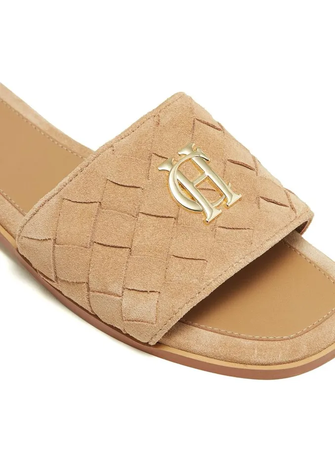 Women Sandals and Slides Holland Cooper Chelsea Slides Taupe Women Sandals and Slides Holland Cooper Chelsea Slides Taupe