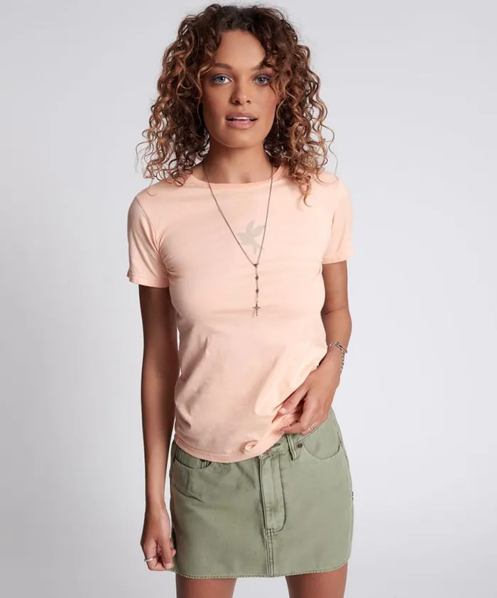 Women SHERBET BOWER BIRD ORGANIC FITTED TEE One Teaspoon Tops