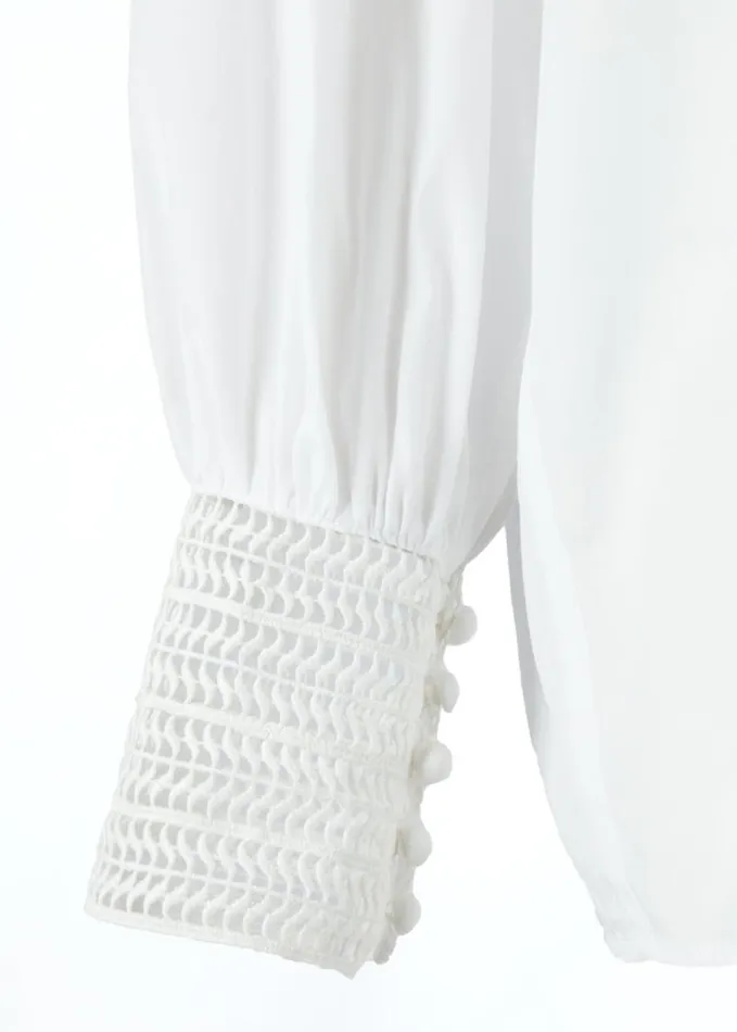 Women Shirts and Blouses Holland Cooper Featherton Lace Shirt White Women Shirts and Blouses Holland Cooper Featherton Lace Shirt White