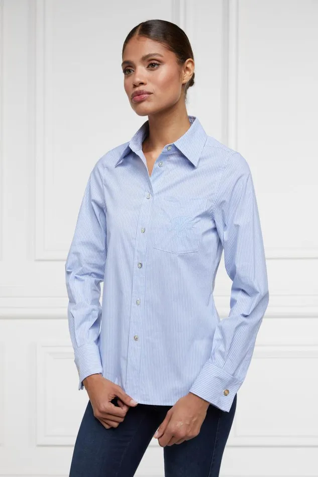 Women Shirts and Blouses Holland Cooper Melina Shirt Blue Sky Women Shirts and Blouses Holland Cooper Melina Shirt Blue Sky