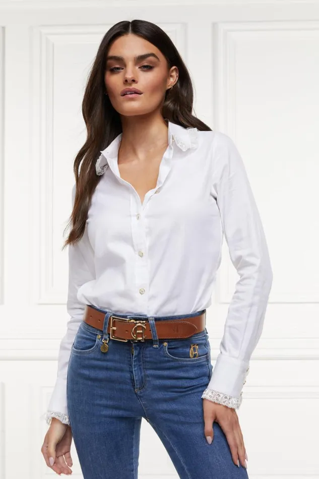 Women Shirts and Blouses Holland Cooper Rose Shirt White Women Shirts and Blouses Holland Cooper Rose Shirt White
