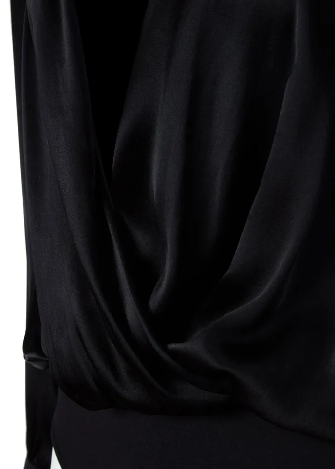Women Shirts and Blouses Holland Cooper Silk Bodysuit Black Women Shirts and Blouses Holland Cooper Silk Bodysuit Black