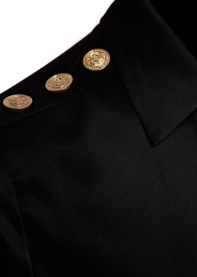 Women Shirts and Blouses Holland Cooper Silk VNeck Blouse Black Women Shirts and Blouses Holland Cooper Silk VNeck Blouse Black