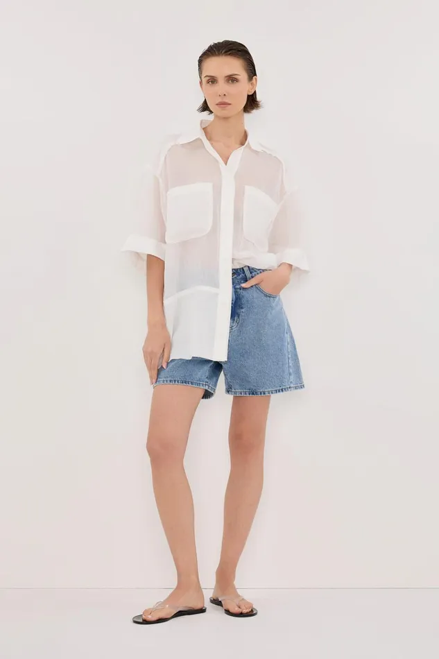 Women Shorts DISSH FINN MEDIUM BLUE DENIM SHORT
