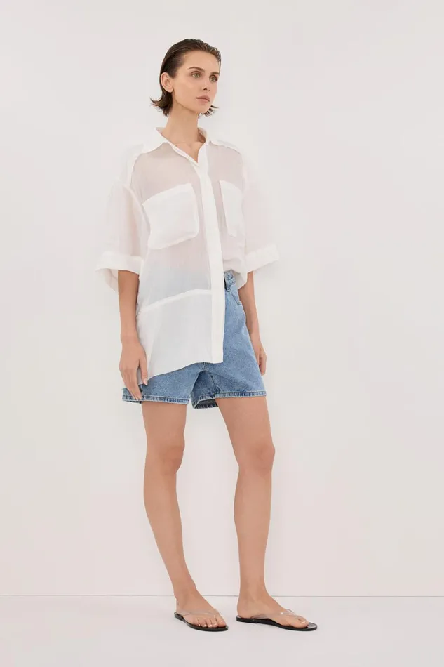 Women Shorts DISSH FINN MEDIUM BLUE DENIM SHORT