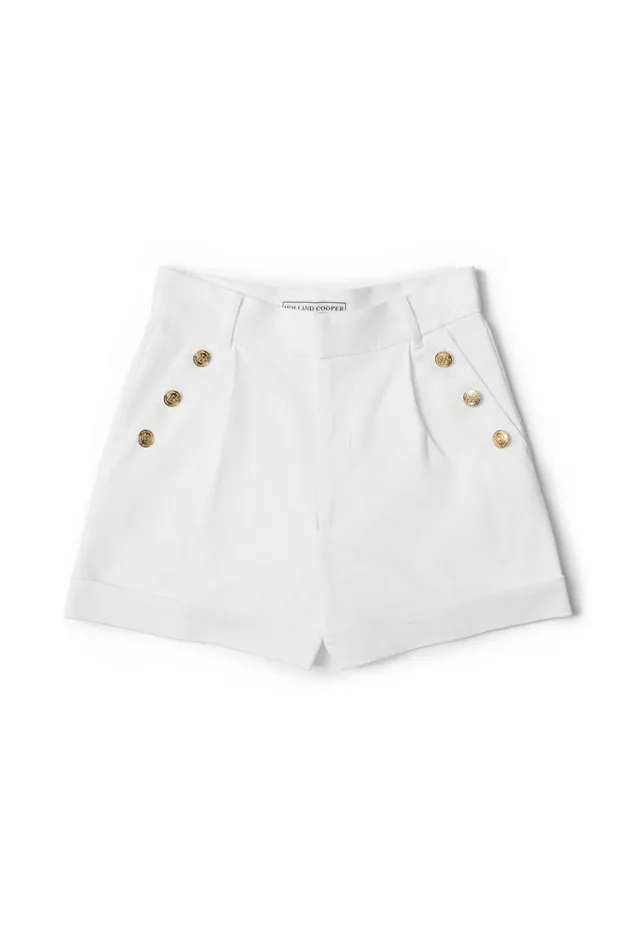 Women Shorts Holland Cooper Amoria Tailored Short White Women Shorts Holland Cooper Amoria Tailored Short White