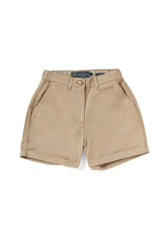 Women Shorts Holland Cooper Arnesby Chino Short Stone Women Shorts Holland Cooper Arnesby Chino Short Stone