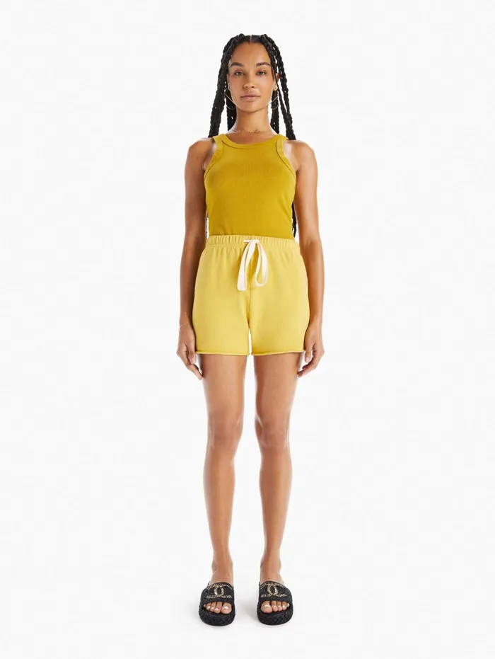 Women Shorts Mother Denim The Bender Short Fray Lightpastel Green