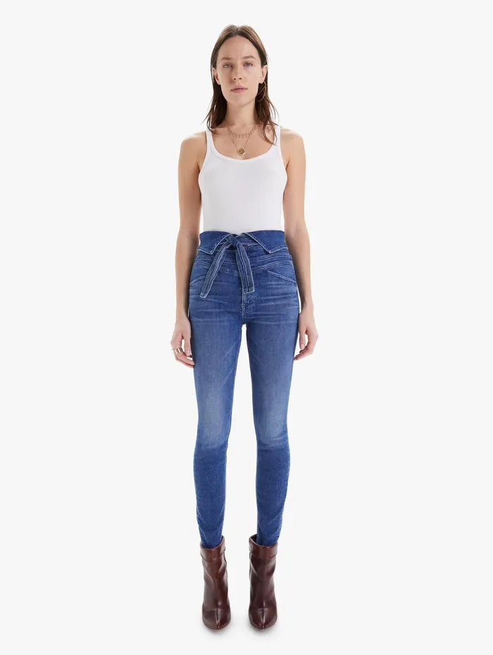 Women Skinny Mother Denim The Triple Stack Looker Medium Blue