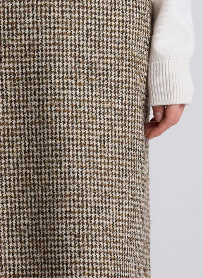Women Skirts ALC Cara Houndstooth Skirt Creambrown