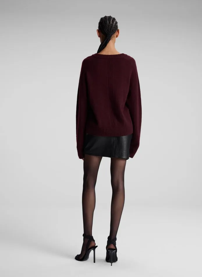 Women Skirts ALC Cowan Leather Mini Skirt Black