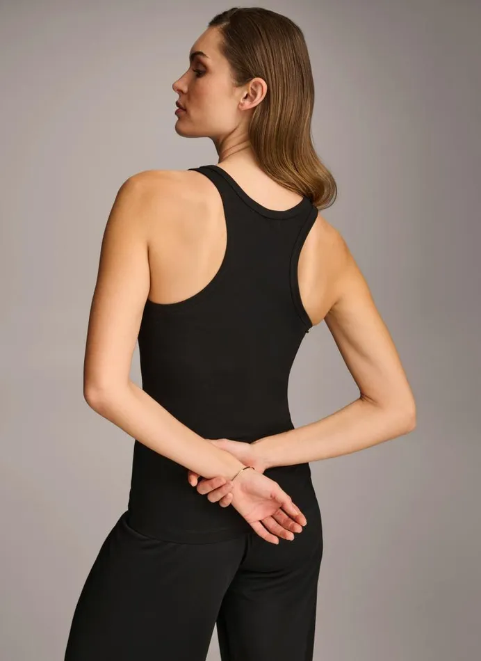Women SLEEVELESS KNIT SHELL Black Donna Karan New York Sweaters And Tops Women SLEEVELESS KNIT SHELL Black Donna Karan New York Sweaters And Tops