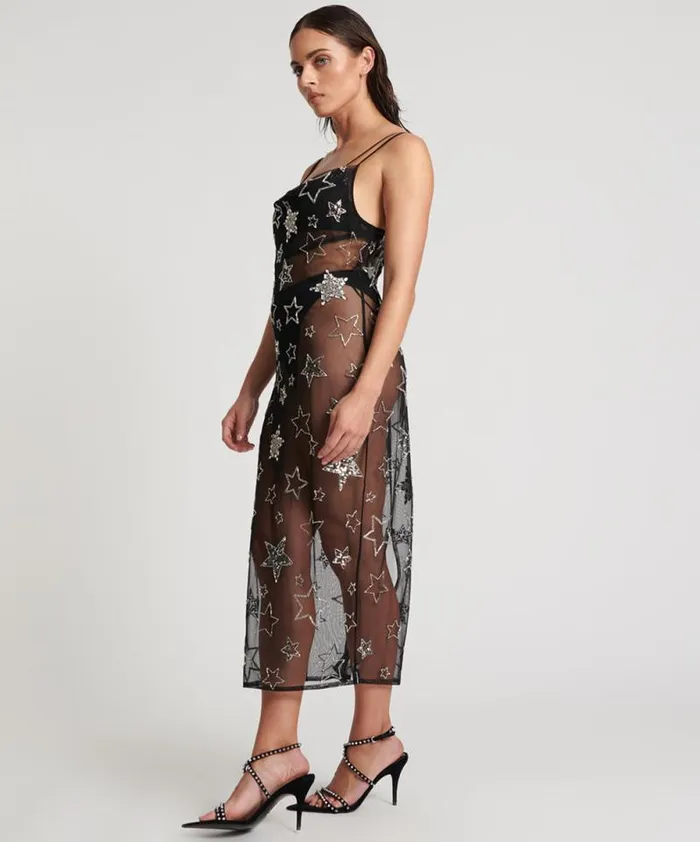 Women STELLAR ALL STAR HAND BEADED SLIP DRESS One Teaspoon Midi and Maxi Dresses Women STELLAR ALL STAR HAND BEADED SLIP DRESS One Teaspoon Midi and Maxi Dresses