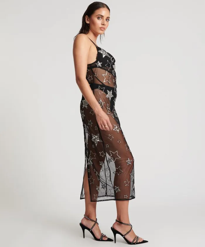 Women STELLAR ALL STAR HAND BEADED SLIP DRESS One Teaspoon Midi and Maxi Dresses Women STELLAR ALL STAR HAND BEADED SLIP DRESS One Teaspoon Midi and Maxi Dresses