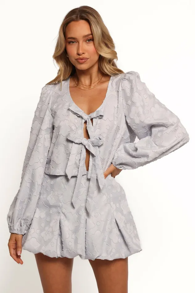 Women Stevie Two Piece Set Dusty Blue Matching Sets Petal and Pup