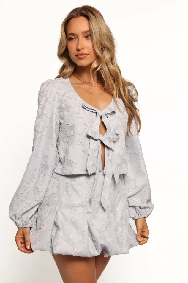 Women Stevie Two Piece Set Dusty Blue Matching Sets Petal and Pup