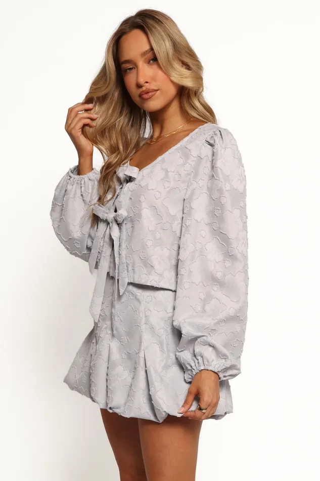 Women Stevie Two Piece Set Dusty Blue Matching Sets Petal and Pup