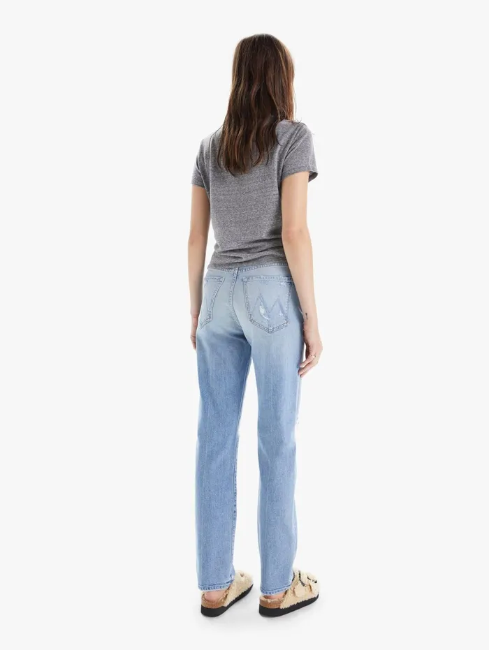 Women Straight Mother Denim The Huffy Skimp Lightpastel Blue