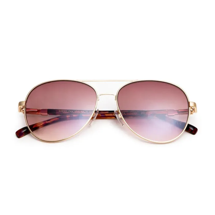Women Sunglasses Bruno Magli Costa Aviator Sunglasses 8211 Gold