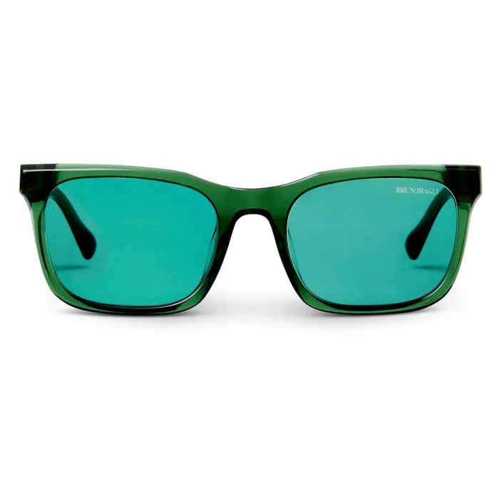 Women Sunglasses Bruno Magli MARIS Limited Edition Classic Square Frame Sunglasses Teal