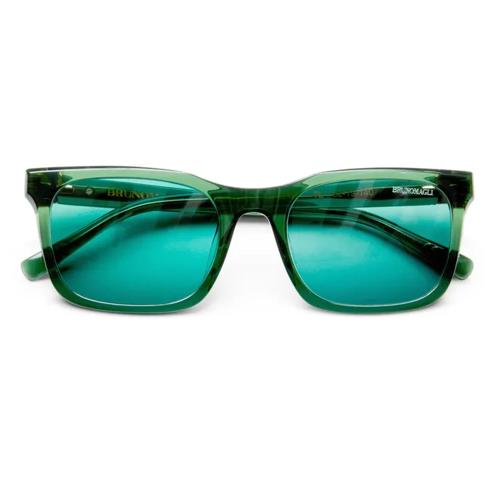 Women Sunglasses Bruno Magli MARIS Limited Edition Classic Square Frame Sunglasses Teal