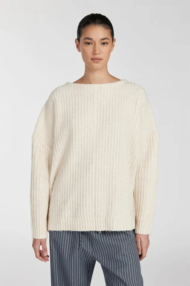 Women Sweaters DISSH PAULINE CREAM MARLE LONGLINE JUMPER
