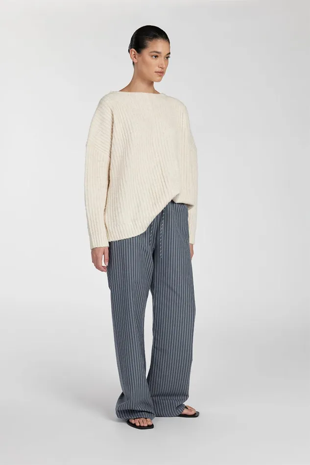 Women Sweaters DISSH PAULINE CREAM MARLE LONGLINE JUMPER